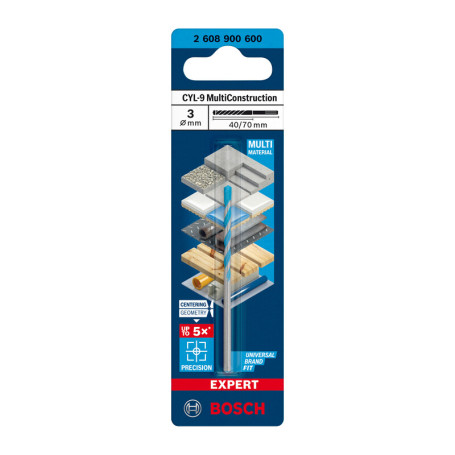 BOSCH-A PUNTA MULTICONSTRUCTION CYL-9   3X40\70 MM