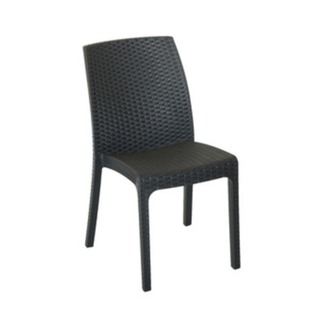 SEDIA RESINA VIRGINIA 47X59XH86 CM ANTRACITE