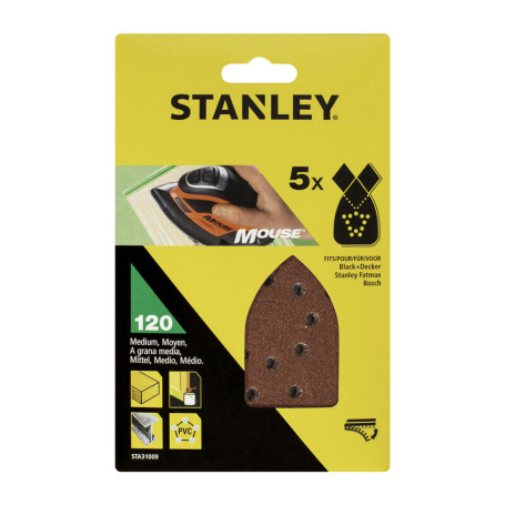 STANLEY STA31009 5 FOGLI VELCRO P\MOUSE 120 G