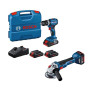 BOSCH-B KIT TRAPANO + SMERIGLIATRICE ANG 18V 125MM