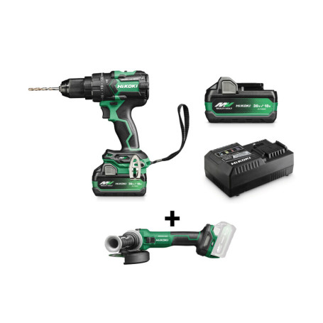 HIKOKI KIT TRAPANO C\PERC+SMERIGL 125MM KCITDVG36A