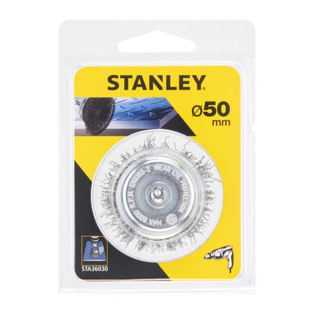 STANLEY STA36030 SPAZZOLA ACCIAIO A TAZZA D 50