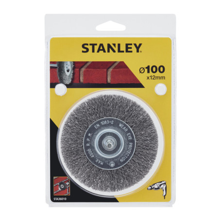 STANLEY STA36010 SPAZZOLA ACCIAIO CIRCOL D100