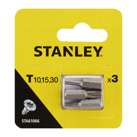 STANLEY STA61066 3 INSERTI MM.25 TX 10-15-30
