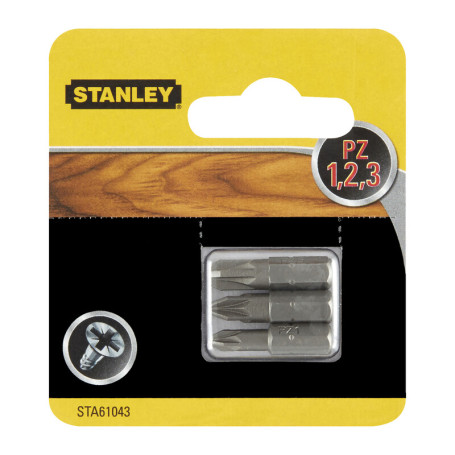 STANLEY STA61043 3 INSERTI MM.25 PZ 1-2-3