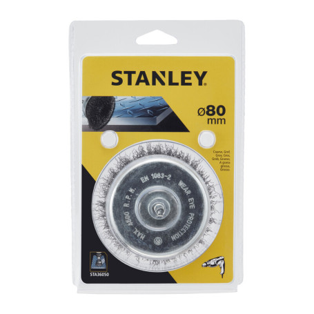 STANLEY STA36050 SPAZZOLA ACCIAIO A TAZZA D 85