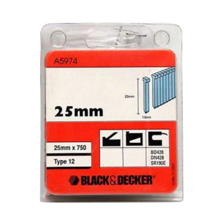 B+D. ART.A5974 CONF. CHIODI 25 MM.