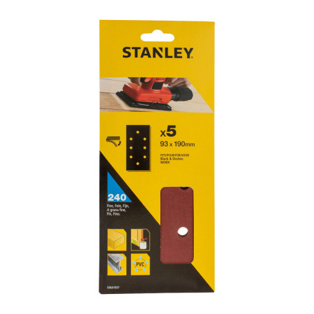 STANLEY STA31527 5 FOGLI VEL B+D 93X190 GR 240
