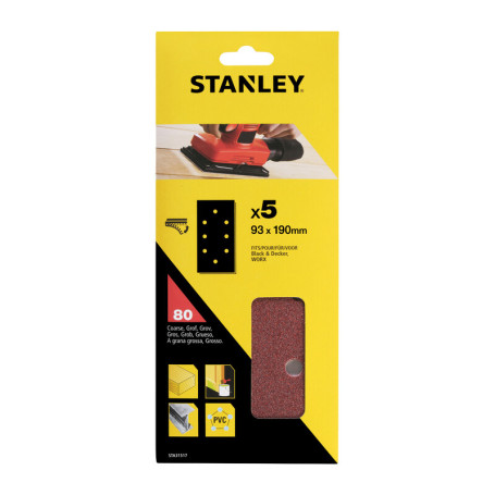 STANLEY STA31517 5 FOGLI VEL B+D 93X190 GR  80