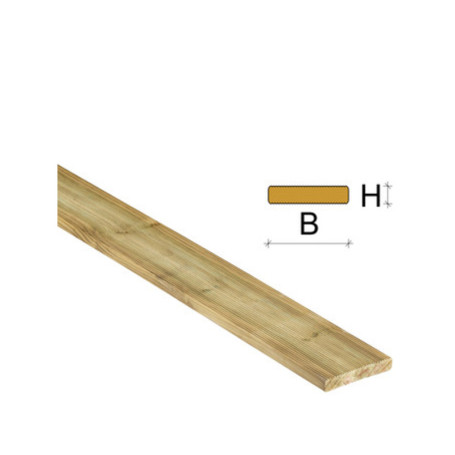 LISTONE P\PAVIMENTO PINO IMPREGN 28X120X2400 MM