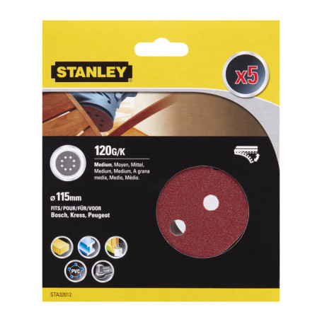 STANLEY STA32012 5 DISCHI VEL ROT ORB 115 GR 120
