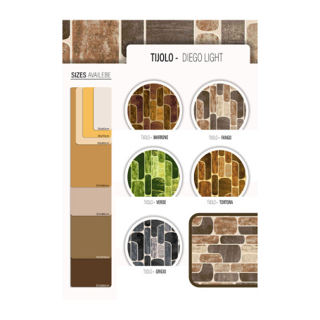 TAPPETO CUCINA TIJOLO 50X 80 CM ASSORTITO