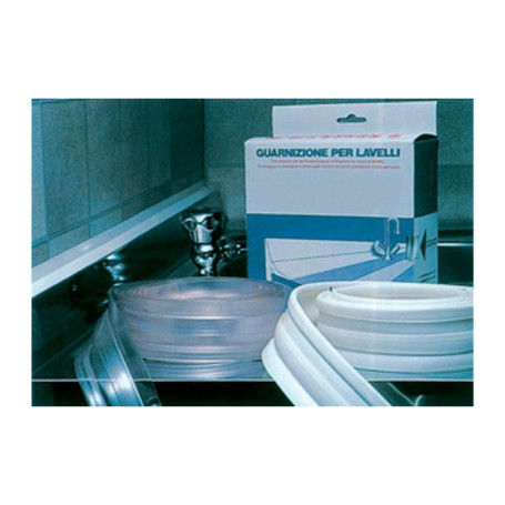 GUARNIZIONE P\LAVELLO ROTOLO 25 M BIANCO**