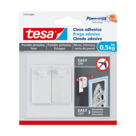 GANCIO ADESIVO TESA POWERSTRIPS QUADRO FISSI 2 PZ