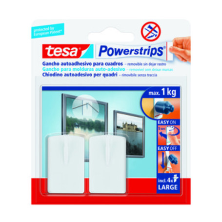 GANCIO ADESIVO TESA POWERSTRIPS QUADRO 2 PZ