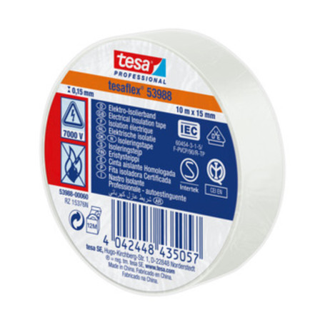 NASTRO ISOLANTE CERTIFICATO BIANCO 10MTX15MM