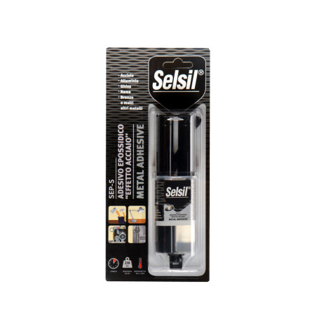 SELSIL ADESIVO EPOSSIDICO SEP-S EFFETTO ACCIAIO 28 G