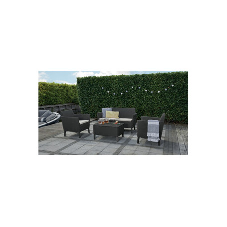 SALOTTO SALEMO 4 PZ C\CUSCINI ANTRACITE