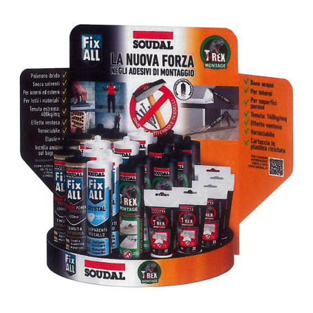 SOUDAL ESPOSITORE VUOTO  FIX ALL  T-REX