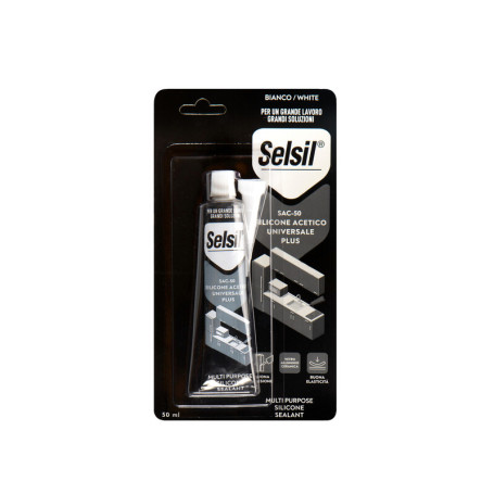 SELSIL SILICONE ACETICO PLUS SAC-50 BIANCO 50 ML