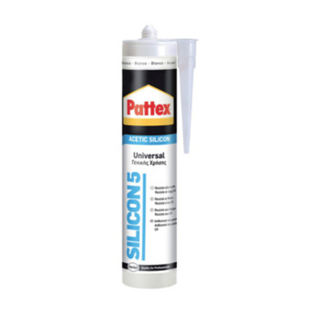 PATTEX SILICON 5 UNIVERSALE TRASPAR 280 ML CARTUC