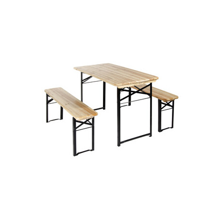 SET BIRRERIA C\PANCHE LEGNO\METALLO 200X80X76CM