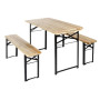 SET BIRRERIA C\PANCHE LEGNO\METALLO 200X80X76CM