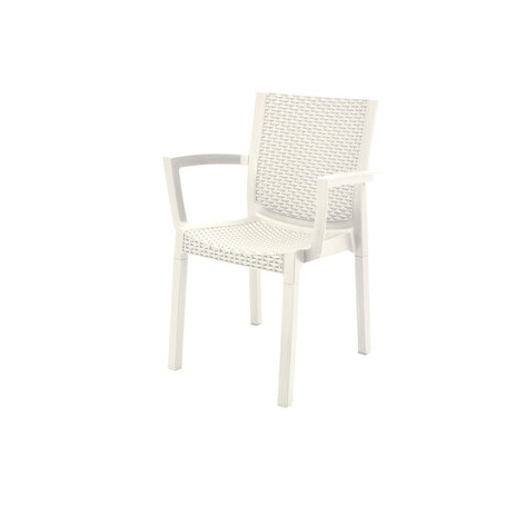 POLTRONA PANAREA CONFORT RATTAN BIANCO