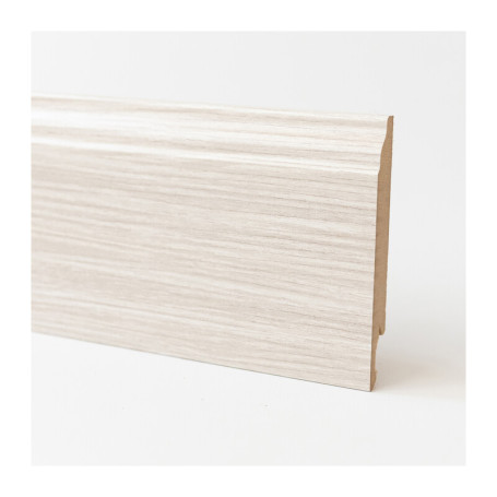 BATTISCOPA 120X14 MDF BAROCCO 240 CM ROVERE SBIANCATO