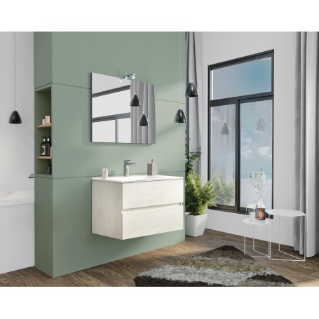 MOBILE BAGNO "NEW SPLASH" CM.80 ROVERE BIANCO