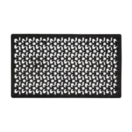 ZERBINO STELLATO NERO C\BORDO 40X70 CM