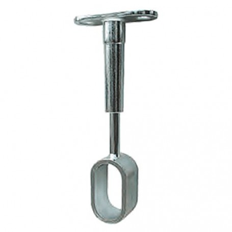 REGGITUBO CENTRALE PER TUBO OVALE mm 15 x 30 - aperto cromato - pz. 1
