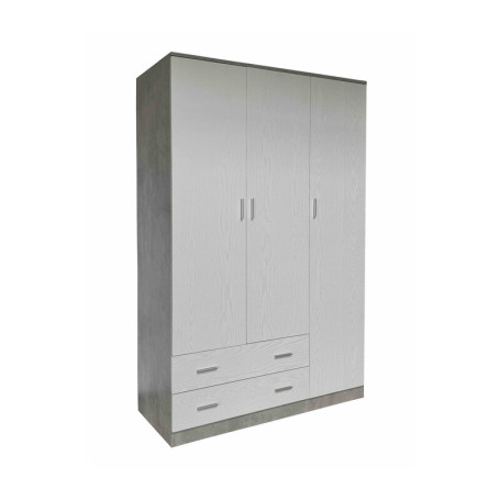 ARMADIO SPACE 3A+2C CEMENTO\BIANCO F.CM 120X52X190