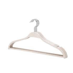 GRUCCIA APPENDIIABITI IN PLASTICA VELLUTATA 6PZ