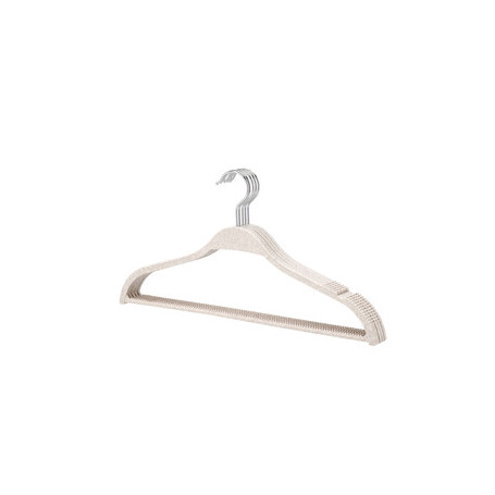 GRUCCIA APPENDIIABITI IN PLASTICA VELLUTATA 6PZ