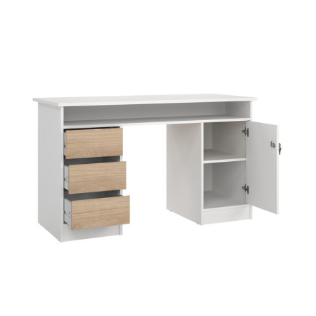 KIT SCRIVIANIA FUCTION PLUS 126X55X75 BIA\QUERCIA