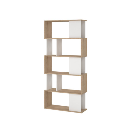 KIT LIBRERIA MAZE 80X29X173 QUERCIA\BIANCO