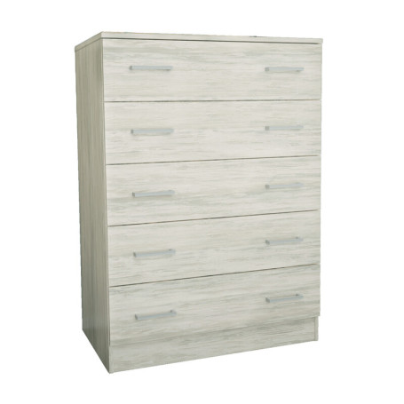 KIT CASSETTIERA 5 CASSETTI 80X45X111 CM BIANCO VEN.K083