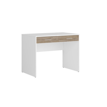KIT SCRIVANIA 2 CASSETTI USB 100X60X75 BIANCO\ROVERE
