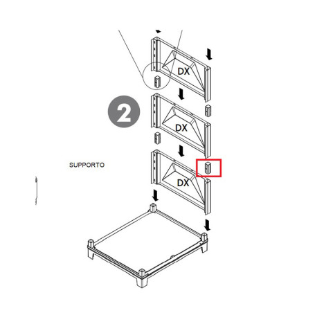 R SUPPORTO X FIANCO LAVATOIO IN RESINA