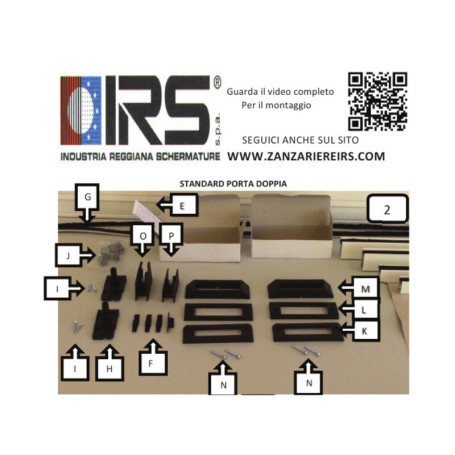 R ACCESSORI MONTAGGIO X ZANZARIERA IRS-CEDOP.CM.60\320X250 MAR.ORIZ