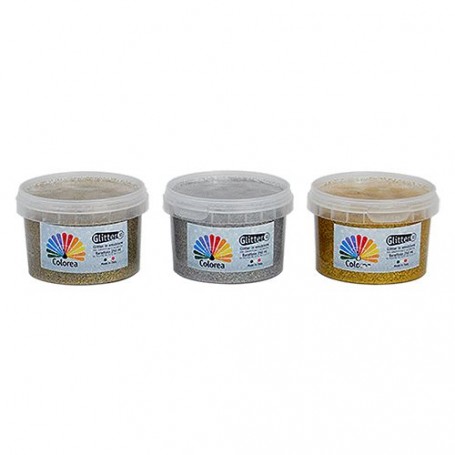 GLITTER PRISMATICI PER DECORAZIONI ml.250 - color argento/oro