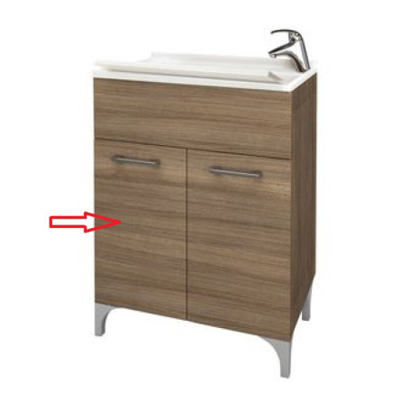 R ANTA SX PER LAVATOIO LEGNO 60X50 CM ROVERE FUMO 4299