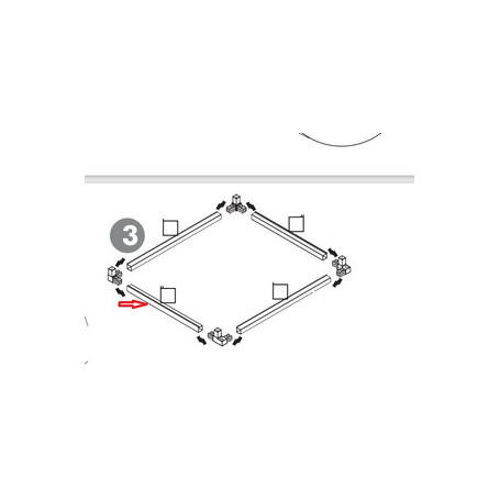 R PROFILO PICCOLO X BASE SUP.  KIT COPRILAVATRICE RESINA 68X64XH88 CM BIANCO