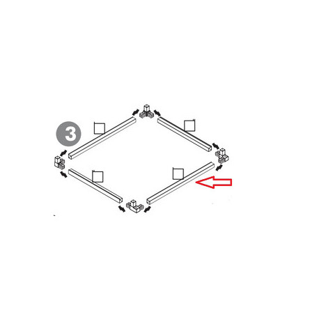 R PROFILO GRANDE  X BASE KIT COPRILAVATRICE RESINA 68X64XH88 CM BIANCO
