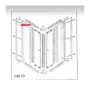 R PROFILO SUPERIORE LATO 70 X BOX DOCCIA CRISTALLO TRASP.MM.6 CM.70X90LUSSO