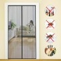 ZANZARIERA IN POLIESTERE PER PORTE CON MAGNETI cm 120 x 250 - col. nero