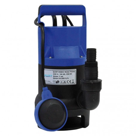 ELETTROPOMPA SOMMERGIBILE IN PVC 750 watt - 13000 litri/h - hp 1