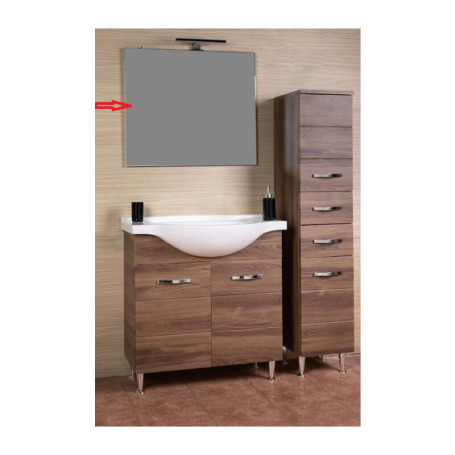 R SPECCHIO X MOBILE BAGNO ANTONELLA 2 ANTE + 3 CASSETTI 105 NOCE