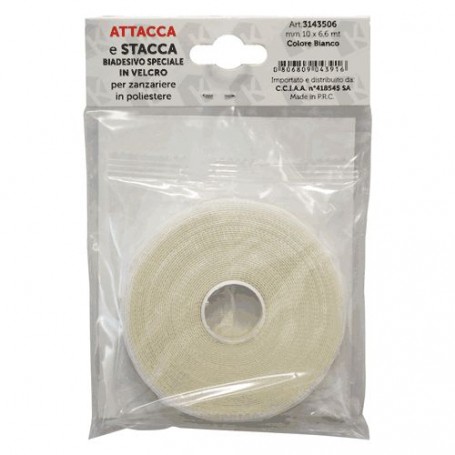 NASTRO IN VELCRO PER ZANZARIERE mm 10 x 6